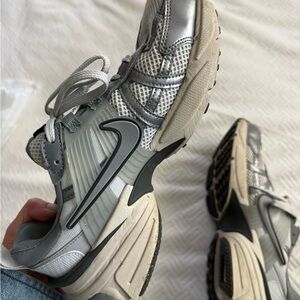 Nike Silver and Gray Athletic Shoes